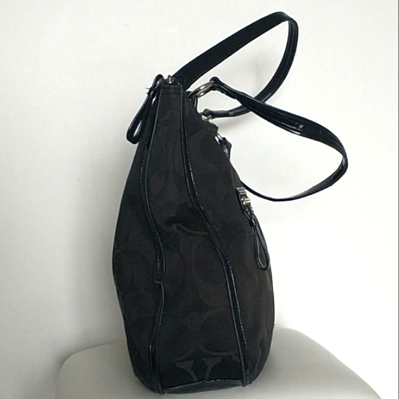 Coach Black Canvas Tote Handbag - Picture 6 of 15